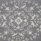 14" X 36" Gray And White Lumbar Medallion Cotton Throw Pillow Cover