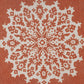 20" Orange And White Medallion Cotton Throw Pillow Cover