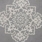 24" Gray And White Medallion Cotton Throw Pillow Cover with Texture