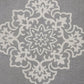 24" Gray And White Medallion Cotton Throw Pillow Cover