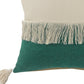 20" Green And Ivory Beach Striped Cotton Throw Pillow Cover
