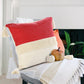 20" Red And Ivory Beach Striped Cotton Throw Pillow Cover