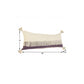14" X 36" Eggplant And Off White Lumbar Beach Cotton Throw Pillow Cover with Tassels