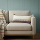 14" X 36" Eggplant And Off White Lumbar Beach Cotton Throw Pillow Cover with Tassels