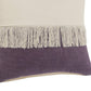 20" Eggplant And Off White Beach Cotton Throw Pillow Cover with Tassels
