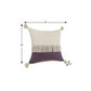20" Eggplant And Off White Beach Cotton Throw Pillow Cover with Tassels