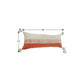 14" X 36" Pumpkin And Off White Lumbar Beach Cotton Throw Pillow Cover with Tassels