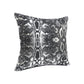 20" Black And Silver Beach Cotton Throw Pillow Cover