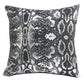 20" Black And Silver Beach Cotton Throw Pillow Cover