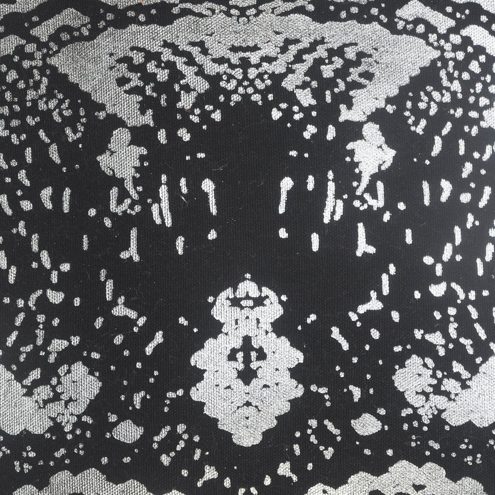 20" Black And Silver Beach Striped Cotton Throw Pillow Cover