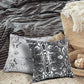 20" Black And Silver Beach Cotton Throw Pillow Cover