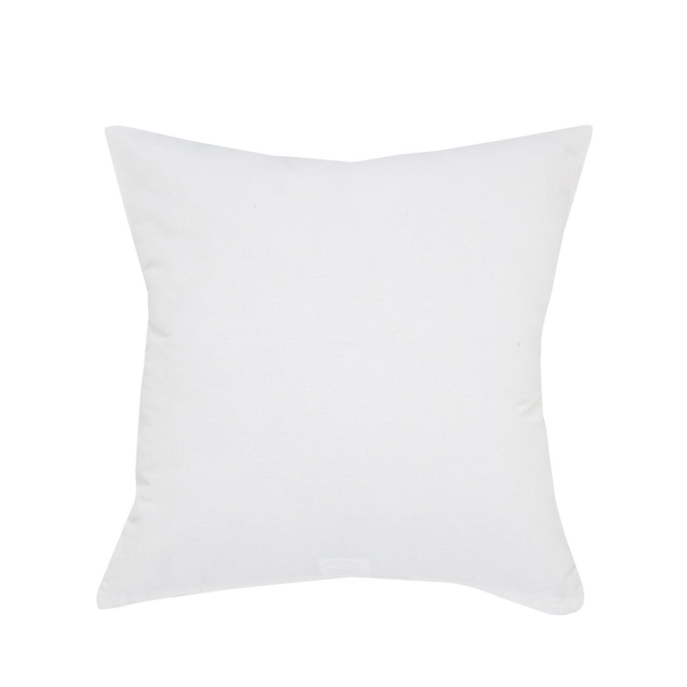 20" White And Silver Beach Cotton Throw Pillow Cover