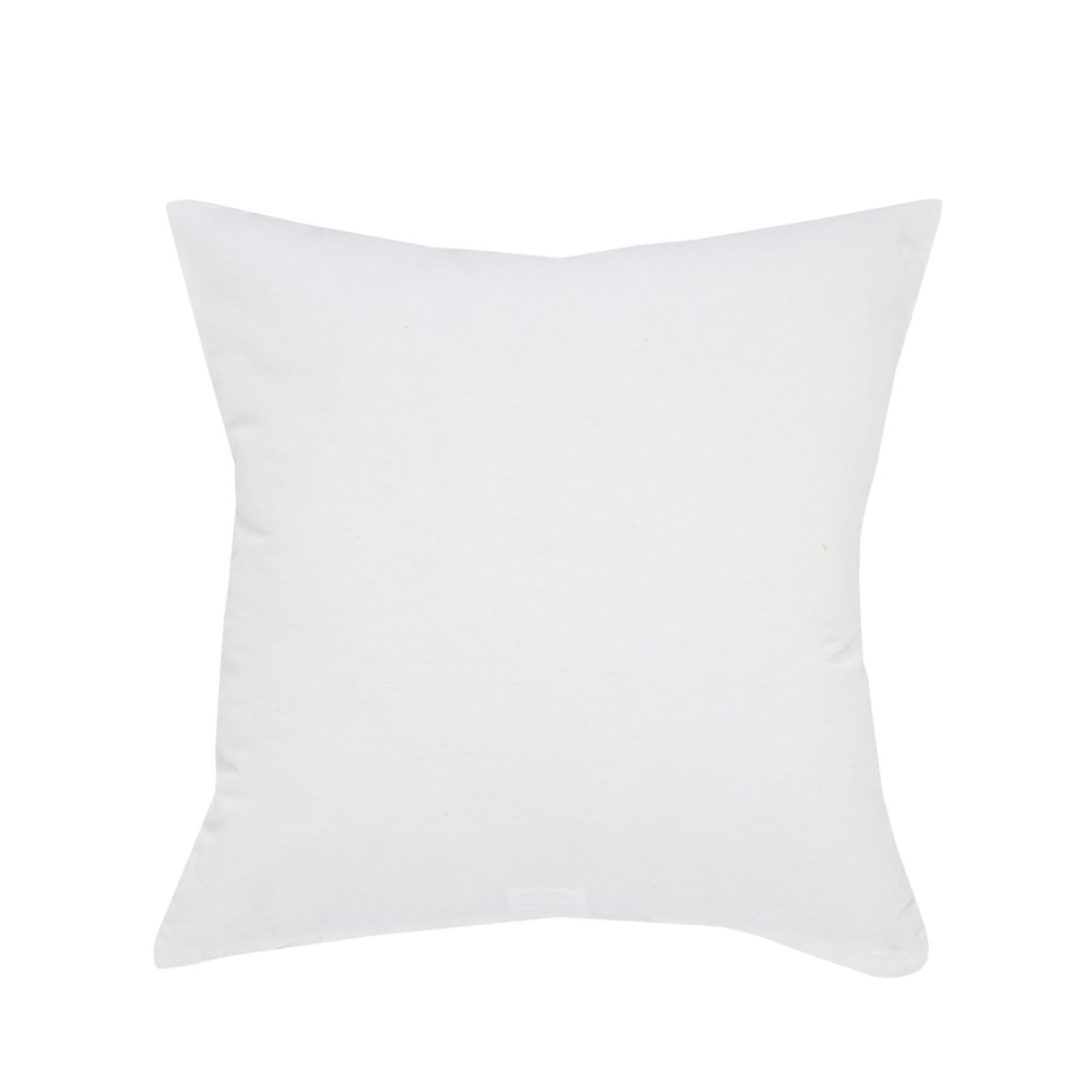 20" White And Silver Beach Striped Cotton Throw Pillow Cover