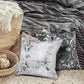 20" White And Silver Beach Cotton Throw Pillow Cover
