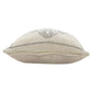 20" White And Blue Medallion Cotton Throw Pillow Cover with Embroidery