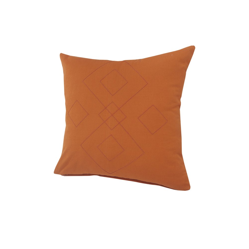 20" Orange Cotton Throw Pillow Cover