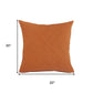 20" Orange Cotton Throw Pillow Cover