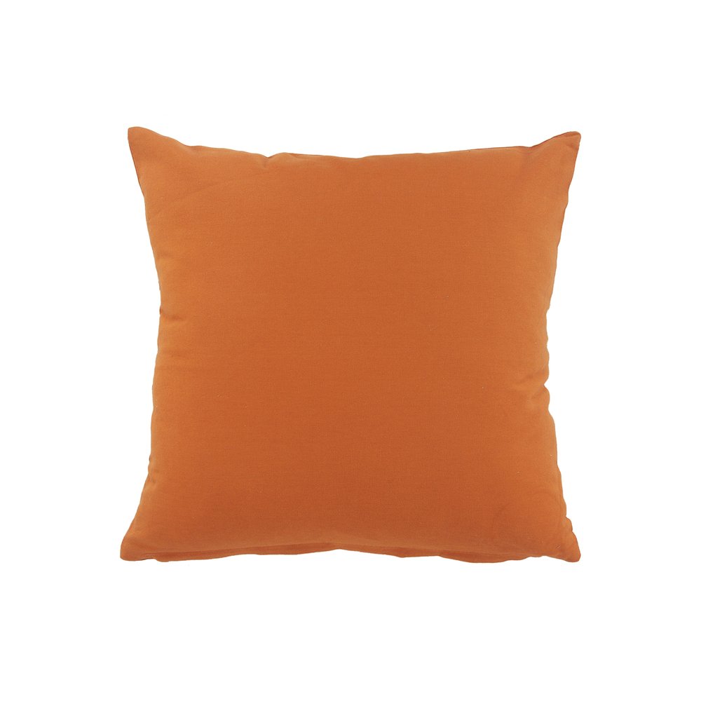 20" Orange Cotton Throw Pillow Cover