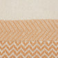 18" Cream And Orange Color Block Cotton Throw Pillow Cover