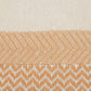 18" Cream And Orange Color Block Cotton Throw Pillow Cover