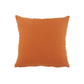 20" Orange Cotton Throw Pillow Cover with Embroidery