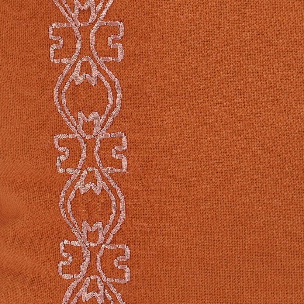 20" Orange Cotton Throw Pillow Cover