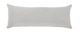 14" X 36" Gray Lumbar Cotton Throw Pillow Cover