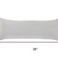 14" X 36" Gray Lumbar Cotton Throw Pillow Cover