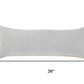 14" X 36" Gray Lumbar Cotton Throw Pillow Cover