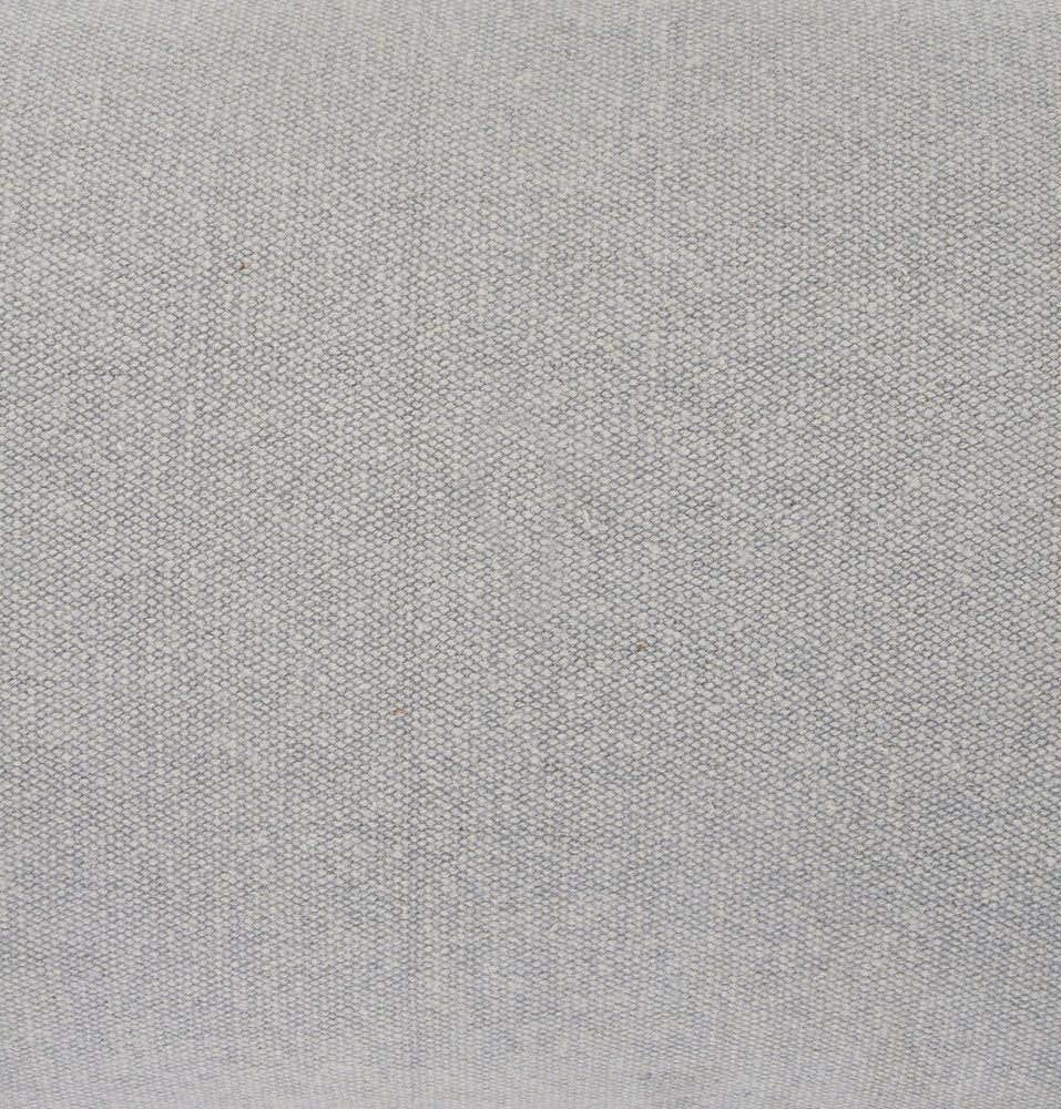 14" X 36" Gray Lumbar Cotton Throw Pillow Cover