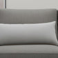 14" X 36" Gray Lumbar Cotton Throw Pillow Cover