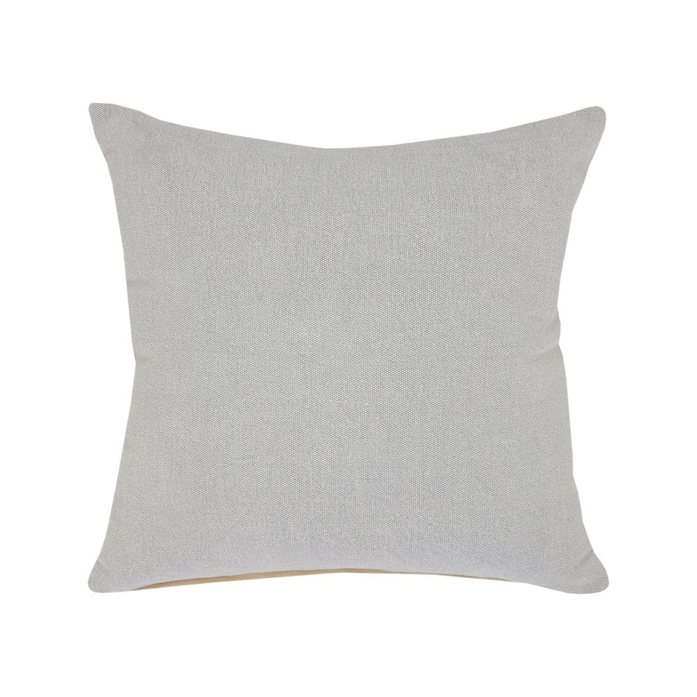 20" Gray Cotton Throw Pillow Cover