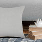 20" Gray Cotton Throw Pillow Cover