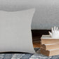 20" Gray Cotton Throw Pillow Cover