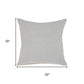 20" Gray Cotton Throw Pillow Cover