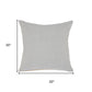 20" Gray Cotton Throw Pillow Cover