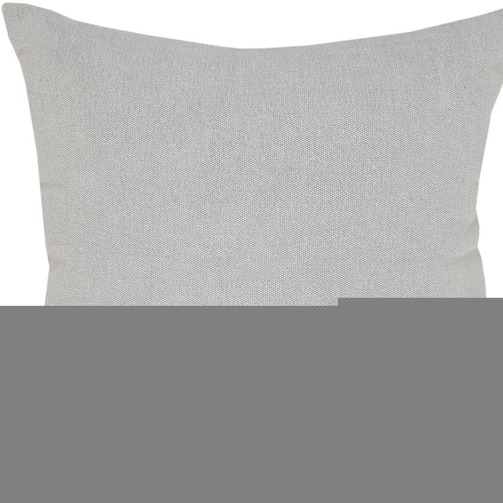 20" Gray Cotton Throw Pillow Cover