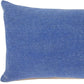 14" X 36" Blue Lumbar Cotton Throw Pillow Cover