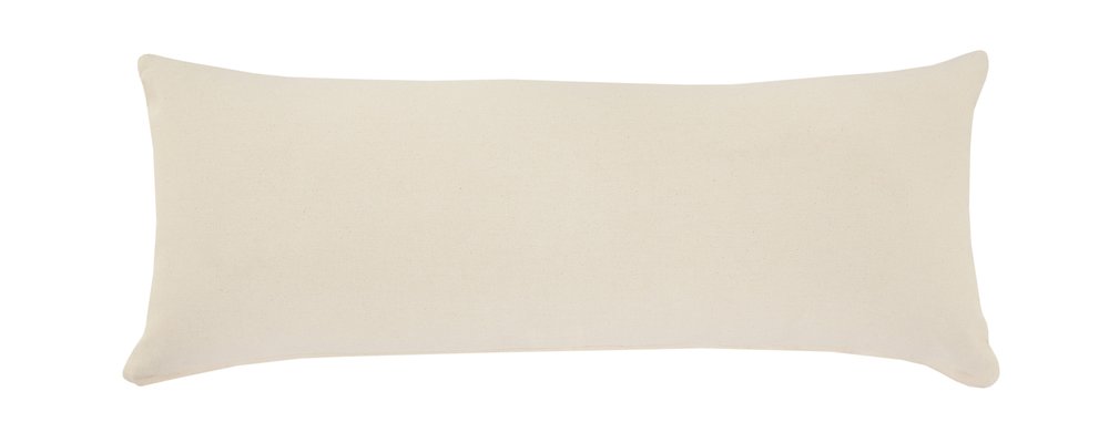 14" X 36" Blue Lumbar Cotton Throw Pillow Cover