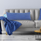 14" X 36" Blue Lumbar Cotton Throw Pillow Cover