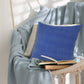 20" Blue Cotton Throw Pillow Cover