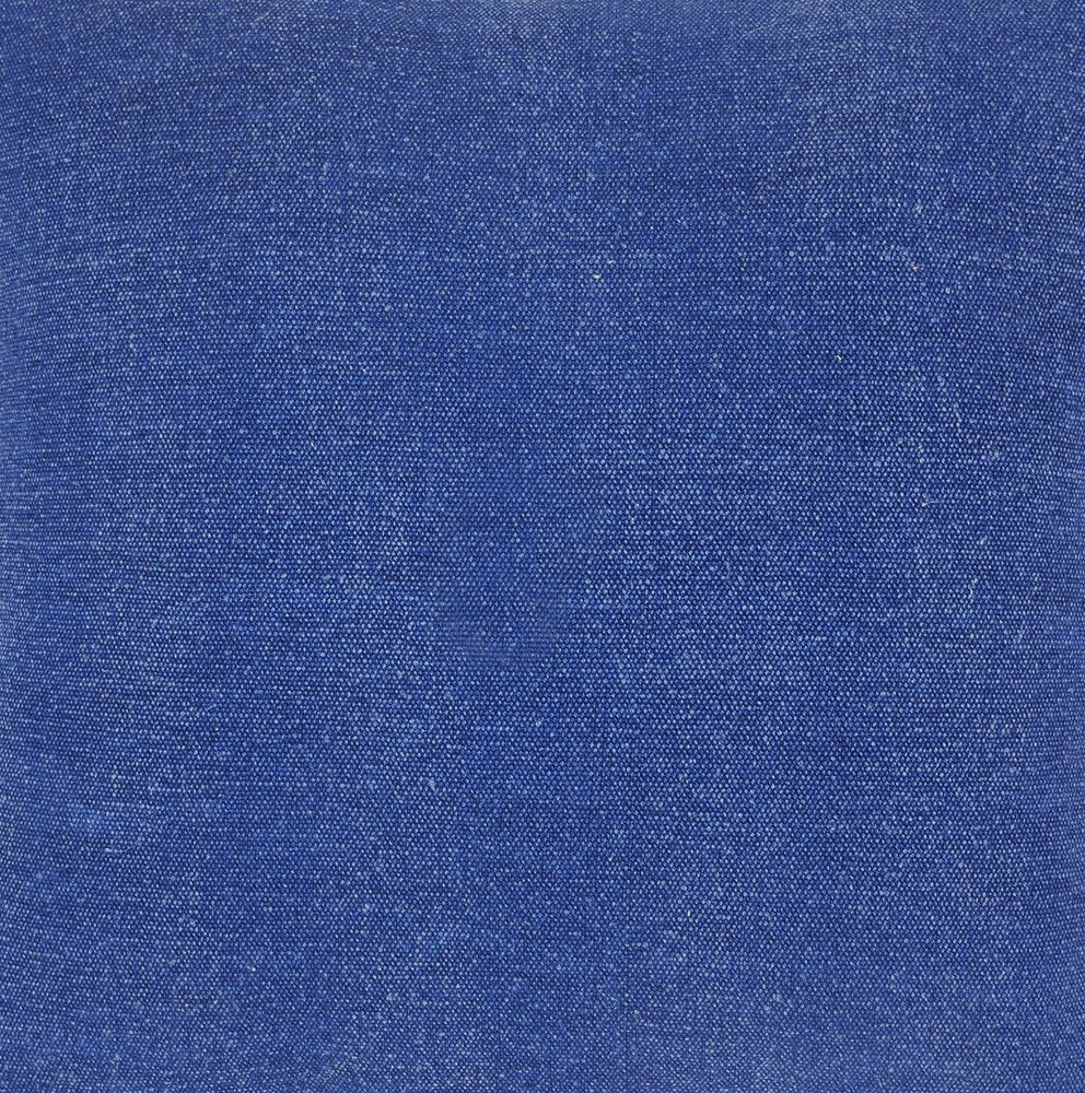 20" Blue Cotton Throw Pillow Cover
