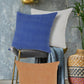 20" Blue Cotton Throw Pillow Cover