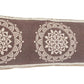 14" X 36" Brown And White Lumbar Medallion Cotton Throw Pillow Cover with Texture