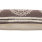 14" X 36" Brown And White Lumbar Medallion Cotton Throw Pillow Cover with Texture