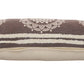 14" X 36" Brown And White Lumbar Medallion Cotton Throw Pillow Cover with Texture