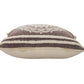 20" Brown And White Medallion Cotton Throw Pillow Cover with Texture