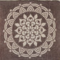 20" Brown And White Medallion Cotton Throw Pillow Cover with Texture