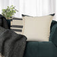20" Green And White Striped Cotton Throw Pillow Cover