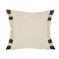 20" Blue And White Striped Cotton Throw Pillow Cover with Fringe